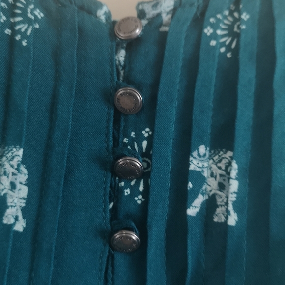 Sonoma Deep Teal Green Elephant Spaghetti Strap Tank (M) - Picture 7 of 14